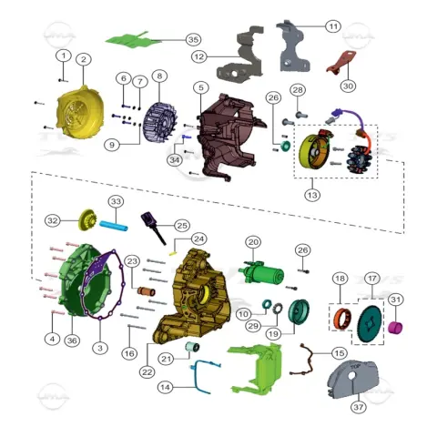 TVS Ntorq 125 (E5) Alternator Komple