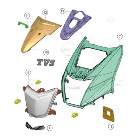 TVS Ntorq 125 (E5) Far Muhafaza Dekoratif Kapak Alt