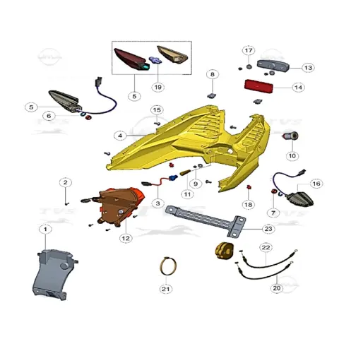 TVS Ntorq 125 (E5) Plaka Lambası Komple