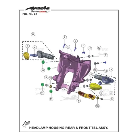 TVS Apache RTR 200 E4 Far Bağlantı Braketi
