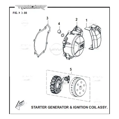 TVS Raider 125 (E5+) Alternator Komple (E5+)