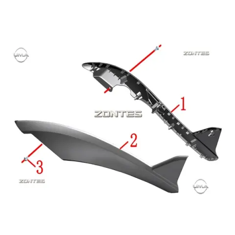 Zontes ZT125T-M Sele Altı Yan Grenaj Sol Alt (Gri)