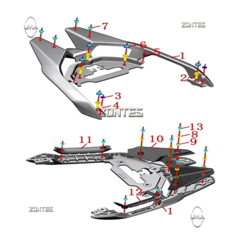 Zontes ZT125T-M Arka Port Bagaj Braketi