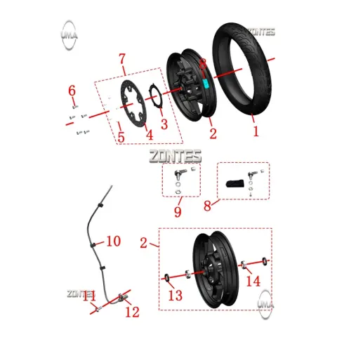 Zontes ZT125T-M ABS Algilayici Plaka Ön