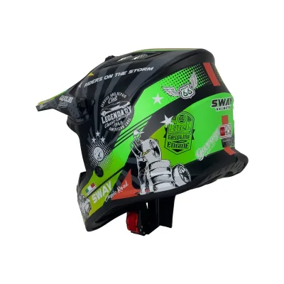 Sway 618 Kask Gasoline Green Grey Red – 4. fotoğraf