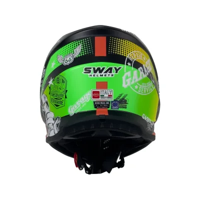 Sway 618 Kask Gasoline Green Grey Red – 5. fotoğraf