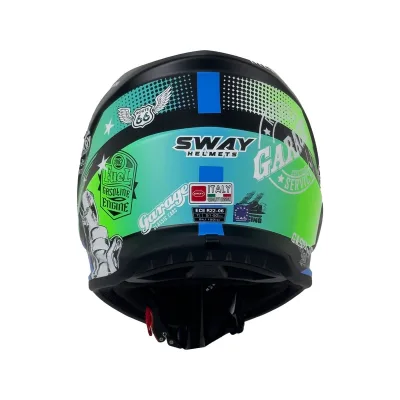 Sway 618 Kask Gasoline Green Grey Blue – 5. fotoğraf