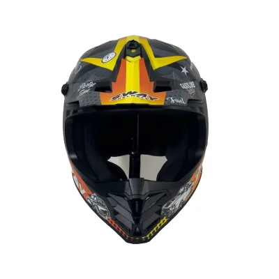 Sway 618 Kask Gasoline Orange Grey Yellow – 3. fotoğraf