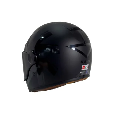 Sway V6 Full Face Kask Helix Black Line – 4. fotoğraf