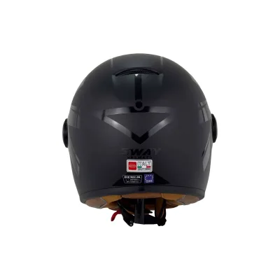 Sway V6 Full Face Kask Helix Black Line – 5. fotoğraf