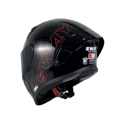 Sway F357 Kask Black Red – 4. fotoğraf