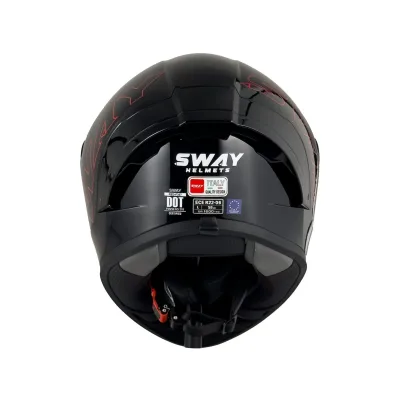 Sway F357 Kask Black Red – 5. fotoğraf