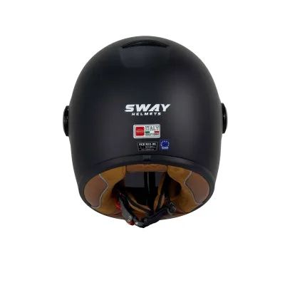 Sway V6 Full Face Kask Matt Black – 4. fotoğraf
