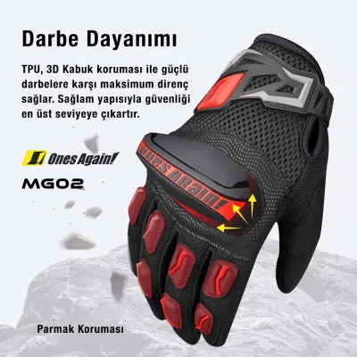 Ones Again MG02 Eldiven Kırmızı – 4. fotoğraf