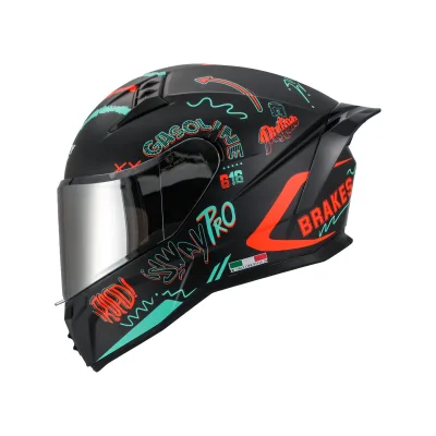 Sway 869 Drift Kask Black Red