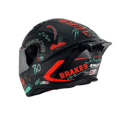 Sway 869 Drift Kask Black Red – 4. fotoğraf