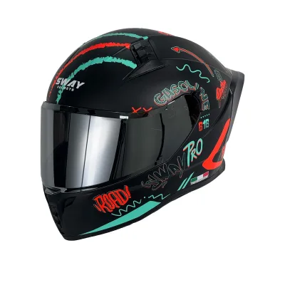 Sway 869 Drift Kask Black Red – 5. fotoğraf