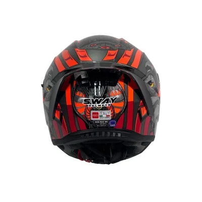 Sway 869 Veno Kask Red Grey Black – 6. fotoğraf