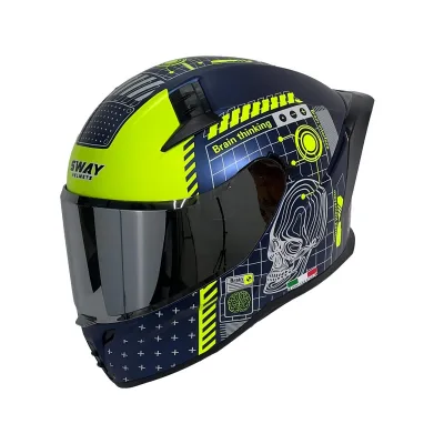 Sway 869 PRO Kask Blue Yellow – 6. fotoğraf