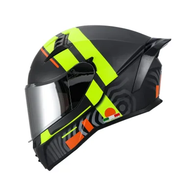 Sway 869 Strip Kask Black Yellow