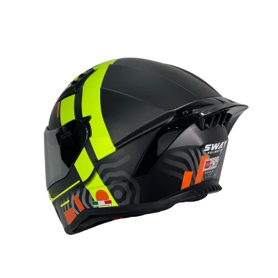 Sway 869 Strip Kask Black Yellow – 6. fotoğraf
