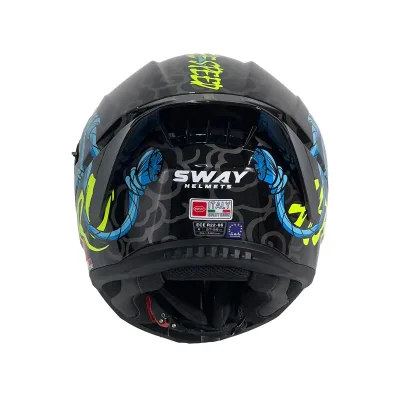 Sway 869 Hero Kask Black Red – 3. fotoğraf
