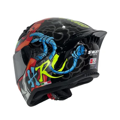 Sway 869 Hero Kask Black Red – 4. fotoğraf