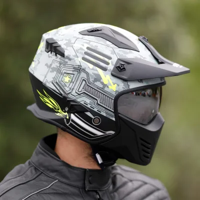 Sway X2 Trooper Kask Grey Yellow