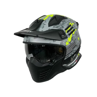 Sway X2 Trooper Kask Grey Yellow – 4. fotoğraf