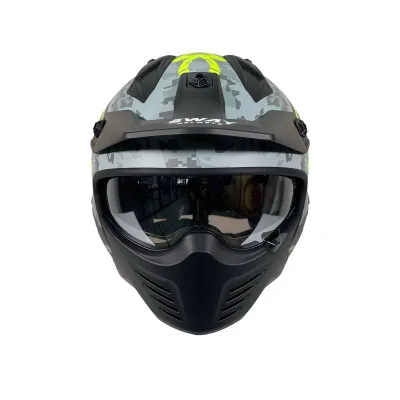 Sway X2 Trooper Kask Grey Yellow – 5. fotoğraf