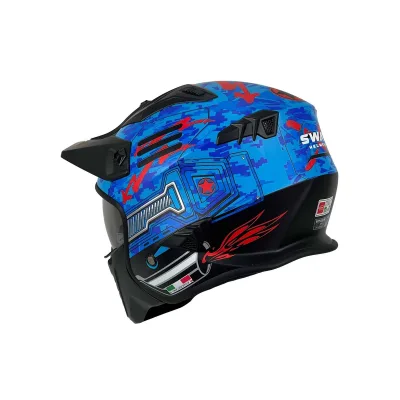 Sway X2 Trooper Kask Blue Red – 5. fotoğraf