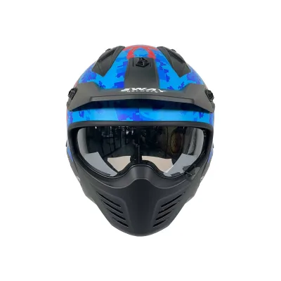 Sway X2 Trooper Kask Blue Red – 6. fotoğraf