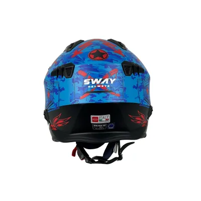 Sway X2 Trooper Kask Blue Red – 7. fotoğraf