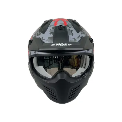 Sway X2 Trooper Kask Black Red – 3. fotoğraf