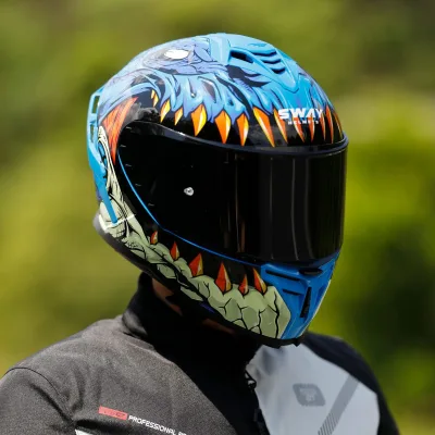Sway 867 Storm Kask Blue Yellow – 5. fotoğraf