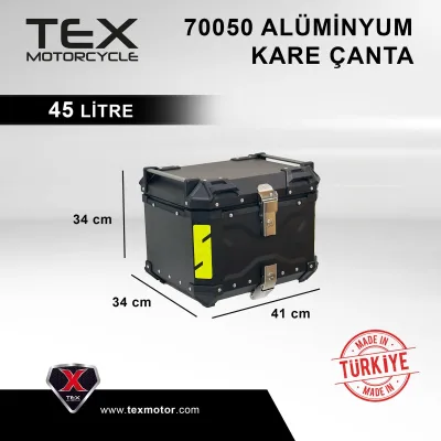 TEX 70050 Alüminyum 45 Litre Universal Siyah Arka Çanta – 3. fotoğraf
