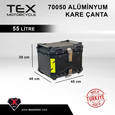 TEX 70050 Alüminyum 55 Litre Universal Siyah Arka Çanta – 4. fotoğraf