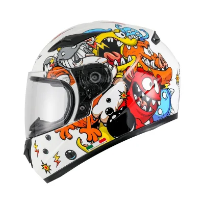 Sway 815K Kask Monster White Yellow