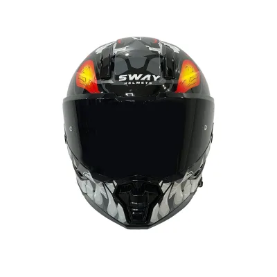 Sway 868 Kask Gloss Black Grey Red – 5. fotoğraf