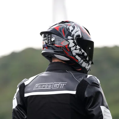 Sway 868 Kask Gloss Black Grey Red – 8. fotoğraf