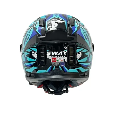 Sway 868 Kask Gloss Black Blue – 4. fotoğraf