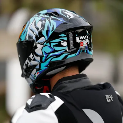 Sway 868 Kask Gloss Black Blue – 7. fotoğraf