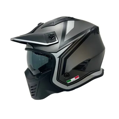 Sway SW 726X Tokyo Titanium White Black Moduler Kask