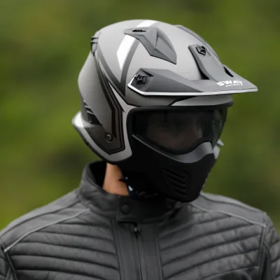 Sway SW 726X Tokyo Titanium White Black Moduler Kask – 3. fotoğraf