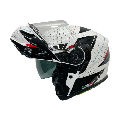 Sway 917 Kask Fusion White Black Red – 3. fotoğraf