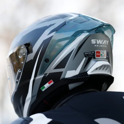 Sway SW 865 Atos Grey Black Full Face – 3. fotoğraf