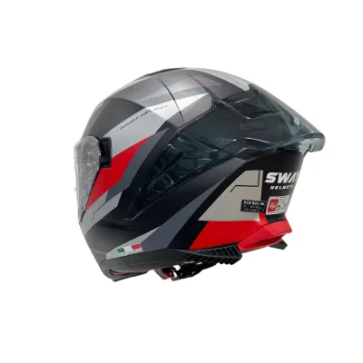 Sway SW 865 Titan Black White Red Full Face – 3. fotoğraf