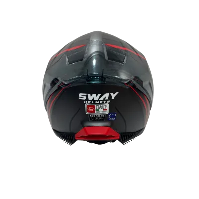 Sway SW 865 Space Black Red Full Face – 3. fotoğraf