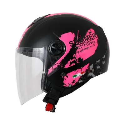 Sway SW 715 Pink Matt Black Yarım Kask