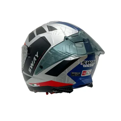 Sway SW 865 Evoque White Black Red Full Face – 5. fotoğraf
